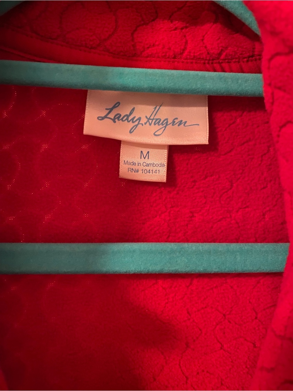 Lady Hagen Red Quilted Fleece quarter-zip